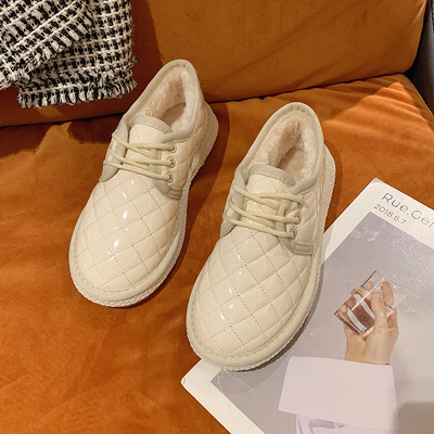 Γυναικεία έκο δερμάτινα παπούτσια με ζεστή φόδρα κατάλληλα για το χειμώνα