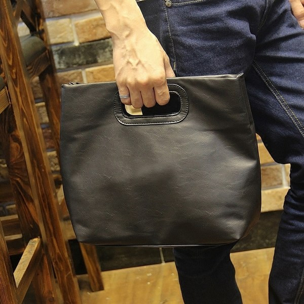 Geantă de mână de zi cu zi pentru bărbați din piele ecologică