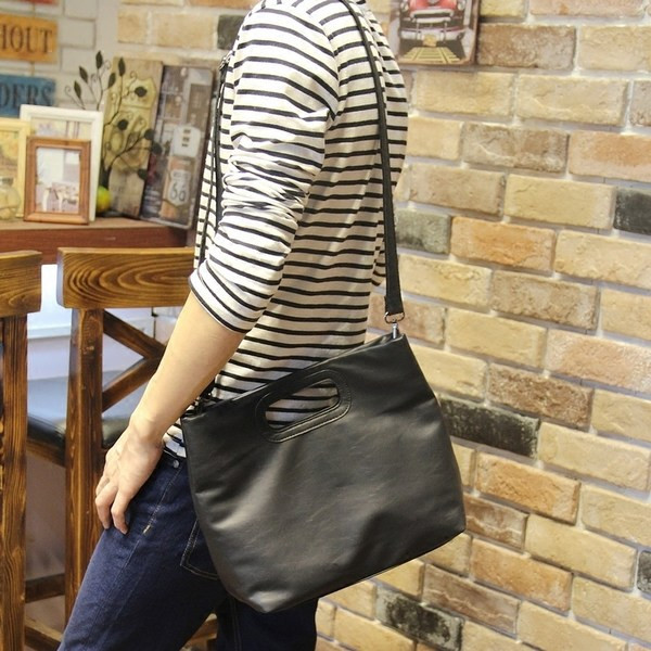 Geantă de mână de zi cu zi pentru bărbați din piele ecologică