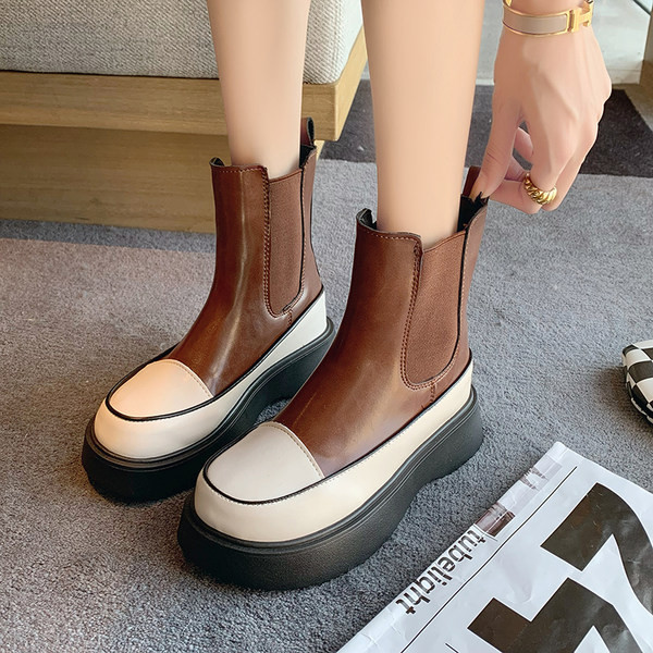 Cizme de dama din piele artificiala