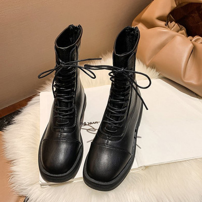 Νέο μοντέλο γυναικείες μπότες από faux δέρμα σε τρία χρώματα