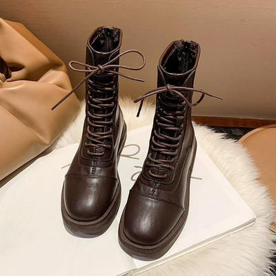 Νέο μοντέλο γυναικείες μπότες από faux δέρμα σε τρία χρώματα