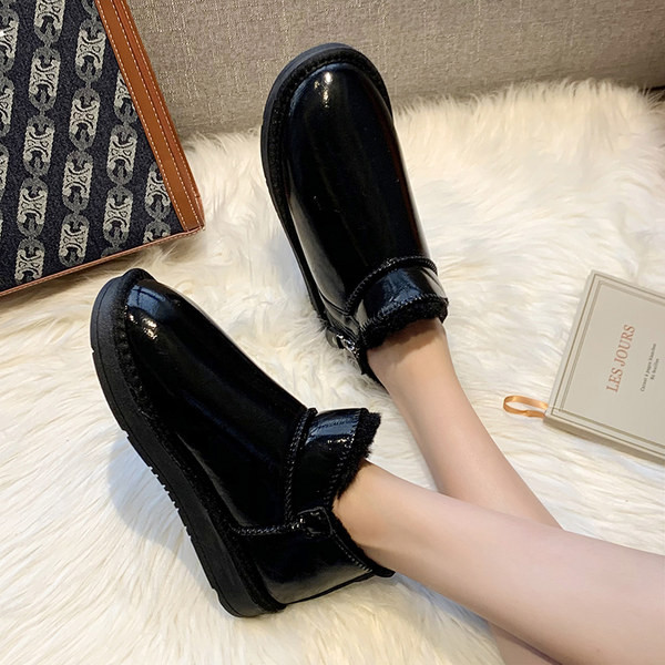 Cizme casual de damă cu căptușeală caldă și fermoar