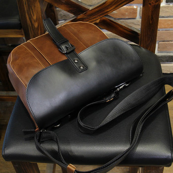 Ανδρική τσάντα casual από οικολογικό δέρμα με αγκράφα