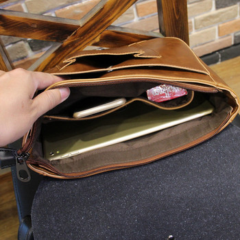 Ανδρική τσάντα casual από οικολογικό δέρμα με αγκράφα