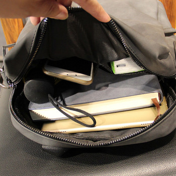 Ανδρική κομψή τσάντα με κοντή και μακριά λαβή από οικολογικό δέρμα