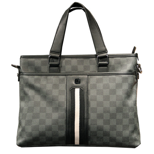 Ανδρική στιλάτη οικολογική δερμάτινη τσάντα με μπορντούρα