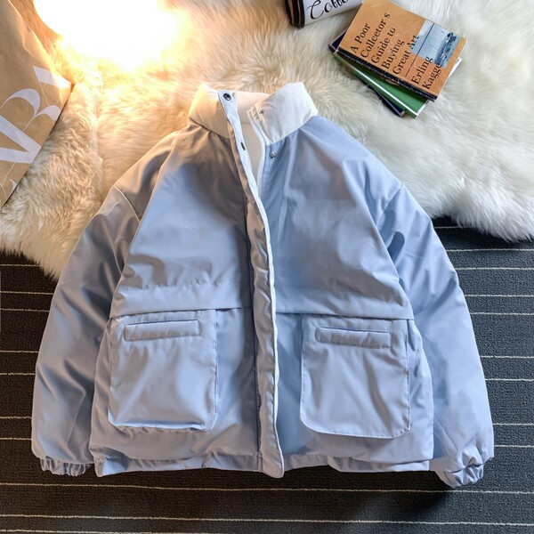 Geaca dama cu guler inalt model lat si inchidere cu fermoar