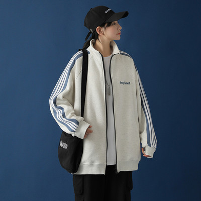 Γυναικείο αθλητικό φούτερ με μπορντούρα και φερμουάρ