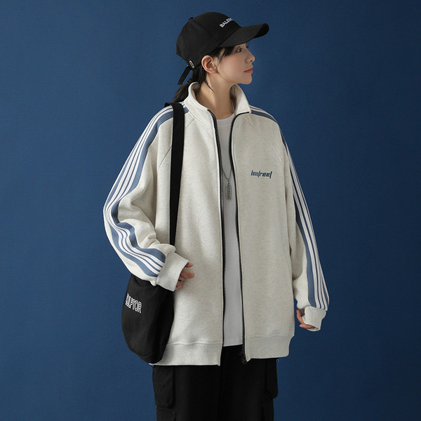 Γυναικείο αθλητικό φούτερ με μπορντούρα και φερμουάρ