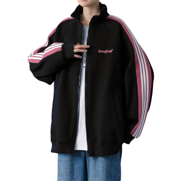 Γυναικείο αθλητικό φούτερ με μπορντούρα και φερμουάρ