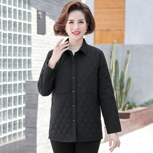 Geaca de toamna de dama cu guler clasic nasturi si buzunare