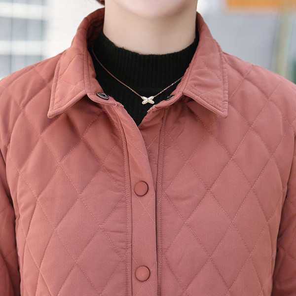 Geaca de toamna de dama cu guler clasic nasturi si buzunare