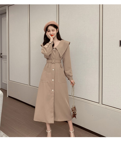 Γυναικείο casual αδιάβροχο πανωφόρι με ζώνη