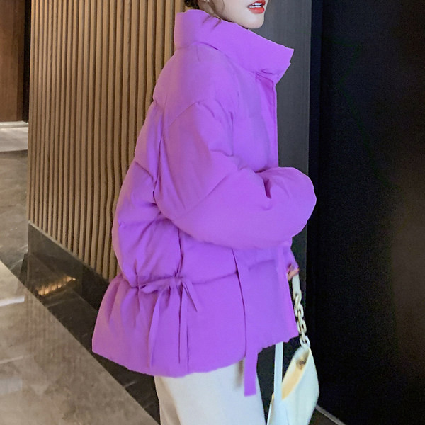 Ženska zimska jakna s visokim ovratnikom - besplatni model