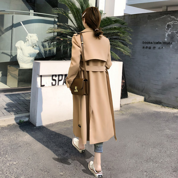 Γυναικείο μακρύ παλτό με κουμπιά - σε δύο χρώματα