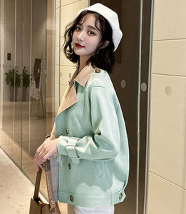 Γυναικείο οικολογικό σουέτ σακάκι με κουμπιά