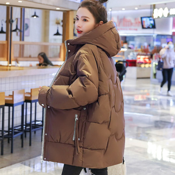 Geaca de iarna lunga lata cu fermoare si gluga pentru femei