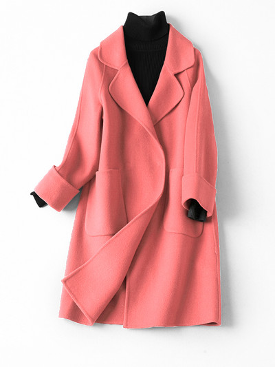 Γυναικείο μακρύ παλτό χωρίς κούμπωμα κατάλληλο για το φθινόπωρο