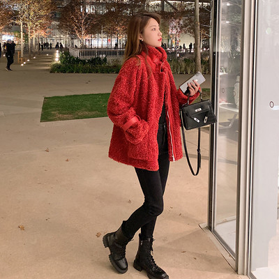 Γυναικείο μπουφάν με ψηλό γιακά και τσέπη