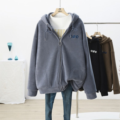 Γυναικείο φούτερ με κουκούλα και φερμουάρ