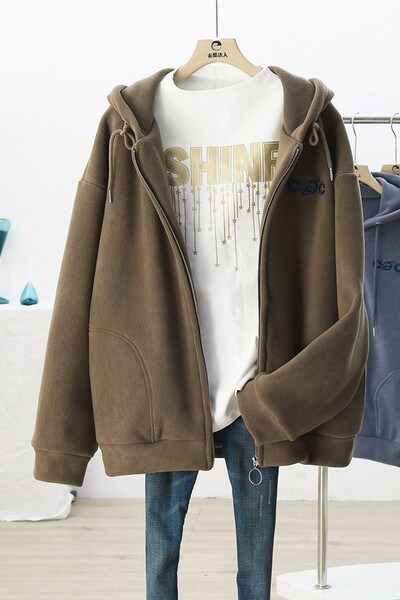 Γυναικείο φούτερ με κουκούλα και φερμουάρ