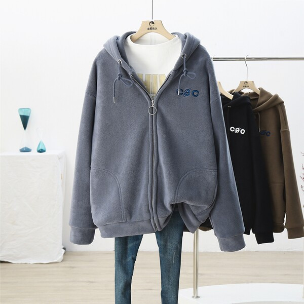 Γυναικείο φούτερ με κουκούλα και φερμουάρ