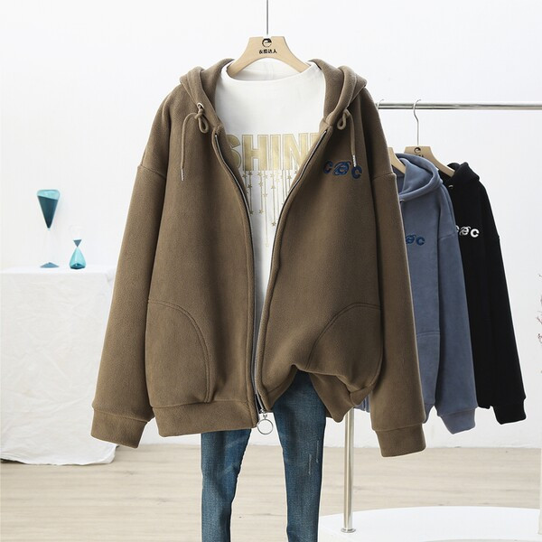 Γυναικείο φούτερ με κουκούλα και φερμουάρ