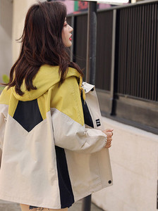 Γυναικείο μπουφάν άνοιξη-φθινόπωρο με κορδόνια και φερμουάρ