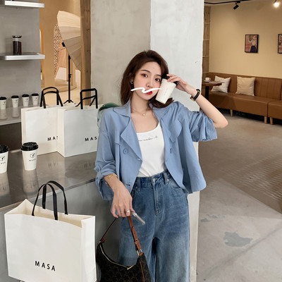 Geaca de dama model scurt pentru primavara si toamna cu maneci reglabile