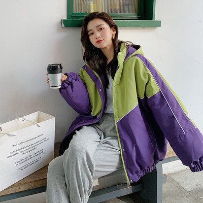 Ženska casual jakna s kapuljačom - široki model