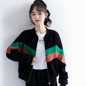 Hanorac de toamna cu fermoar model larg pentru femei