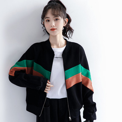 Hanorac de toamna cu fermoar model larg pentru femei