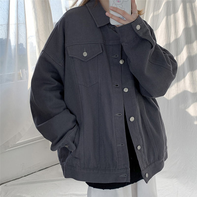 Γυναικείο τζιν μπουφάν με κουμπιά - σε διάφορα χρώματα