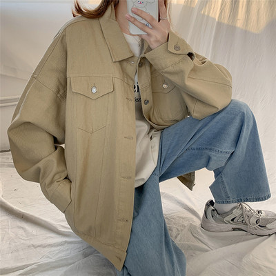 Γυναικείο τζιν μπουφάν με κουμπιά - σε διάφορα χρώματα