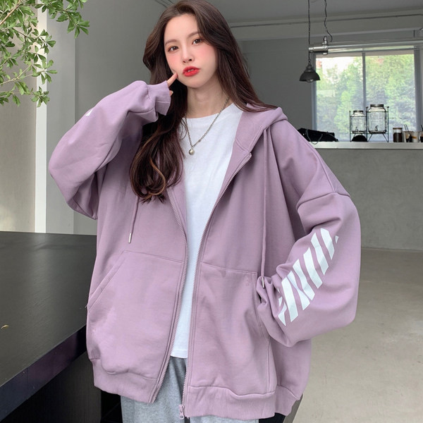 Μπουφάν άνοιξη -φθινόπωρο με κουκούλα - φαρδύ μοντέλο