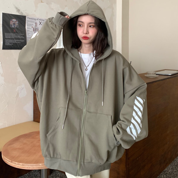 Μπουφάν άνοιξη -φθινόπωρο με κουκούλα - φαρδύ μοντέλο