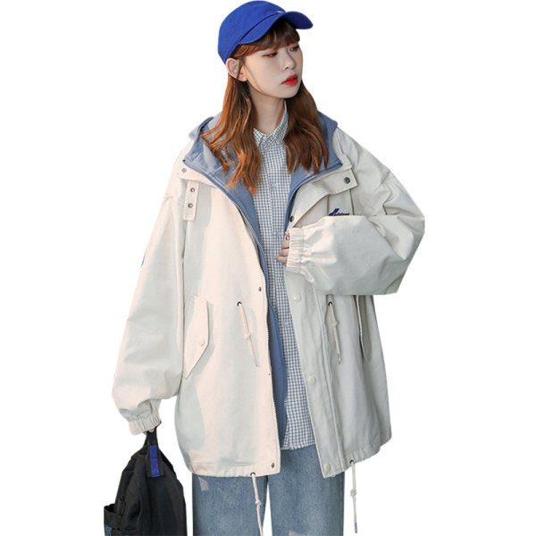 Jachetă de vânt de primăvară-toamnă pentru femei cu glugă