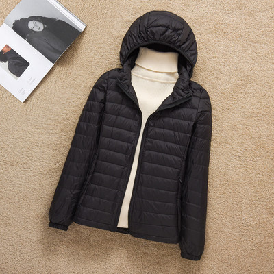 Γυναικείο μπουφάν με κουκούλα και φερμουάρ - διαφορετικά χρώματα