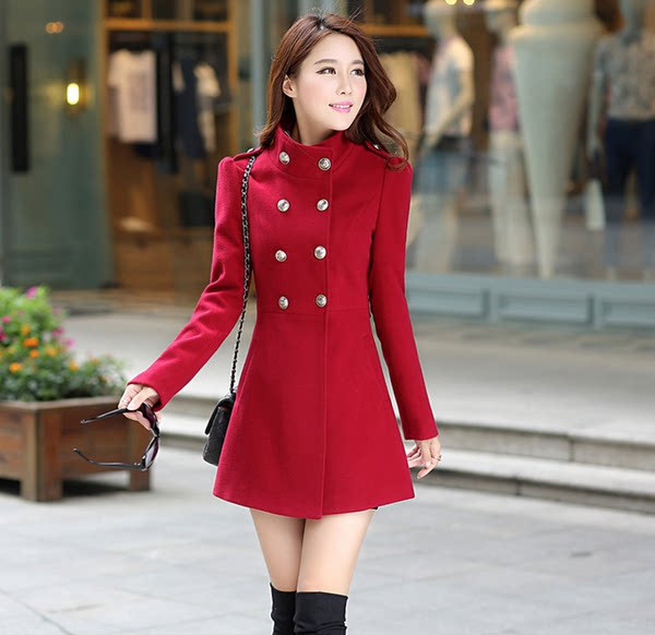 Μοντέρνο γυναικείο παλτό με κουμπιά - σε τρία χρώματα