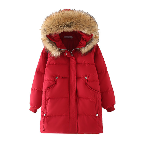 Ženska zimska jakna s kapuljačom - dugi model