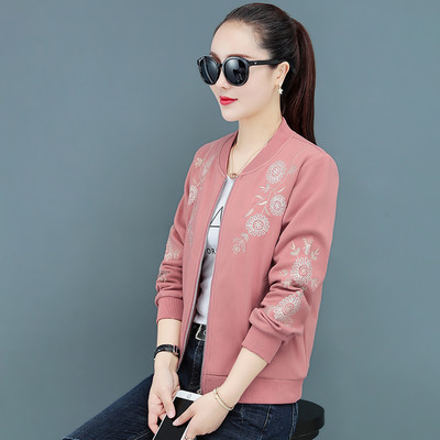 Γυναικείο φούτερ με χαμηλό γιακά και κέντημα