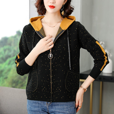 Γυναικείο φούτερ με κουκούλα και τσέπες