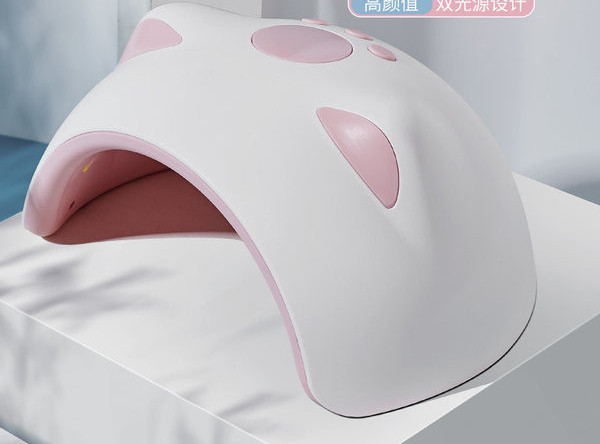 UV manikiūro lempa su katės ausimis