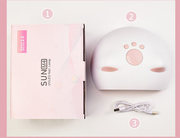 UV manikiūro lempa su katės ausimis