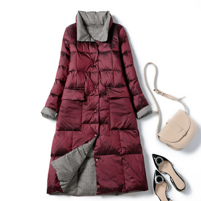 Νέο μοντέλο γυναικείο μακρύ μπουφάν με τσέπες