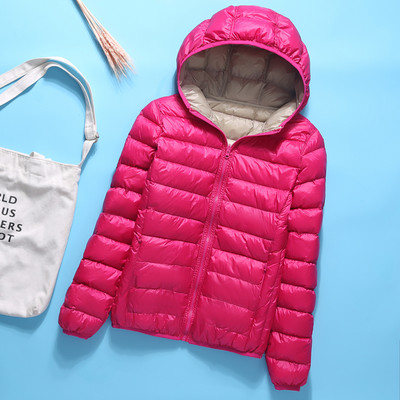 Κοντό μπουφάν διπλής όψης, εφαρμοστό μοντέλο με γούνα για το φθινόπωρο και το χειμώνα