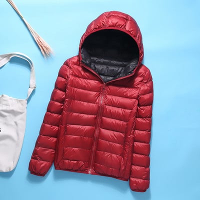 Κοντό μπουφάν διπλής όψης, εφαρμοστό μοντέλο με γούνα για το φθινόπωρο και το χειμώνα