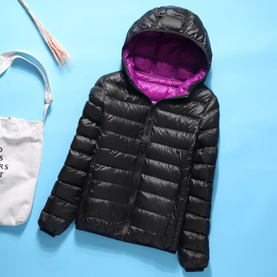 Κοντό μπουφάν διπλής όψης, εφαρμοστό μοντέλο με γούνα για το φθινόπωρο και το χειμώνα