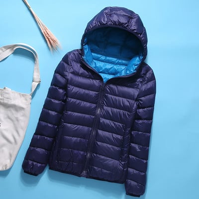 Κοντό μπουφάν διπλής όψης, εφαρμοστό μοντέλο με γούνα για το φθινόπωρο και το χειμώνα